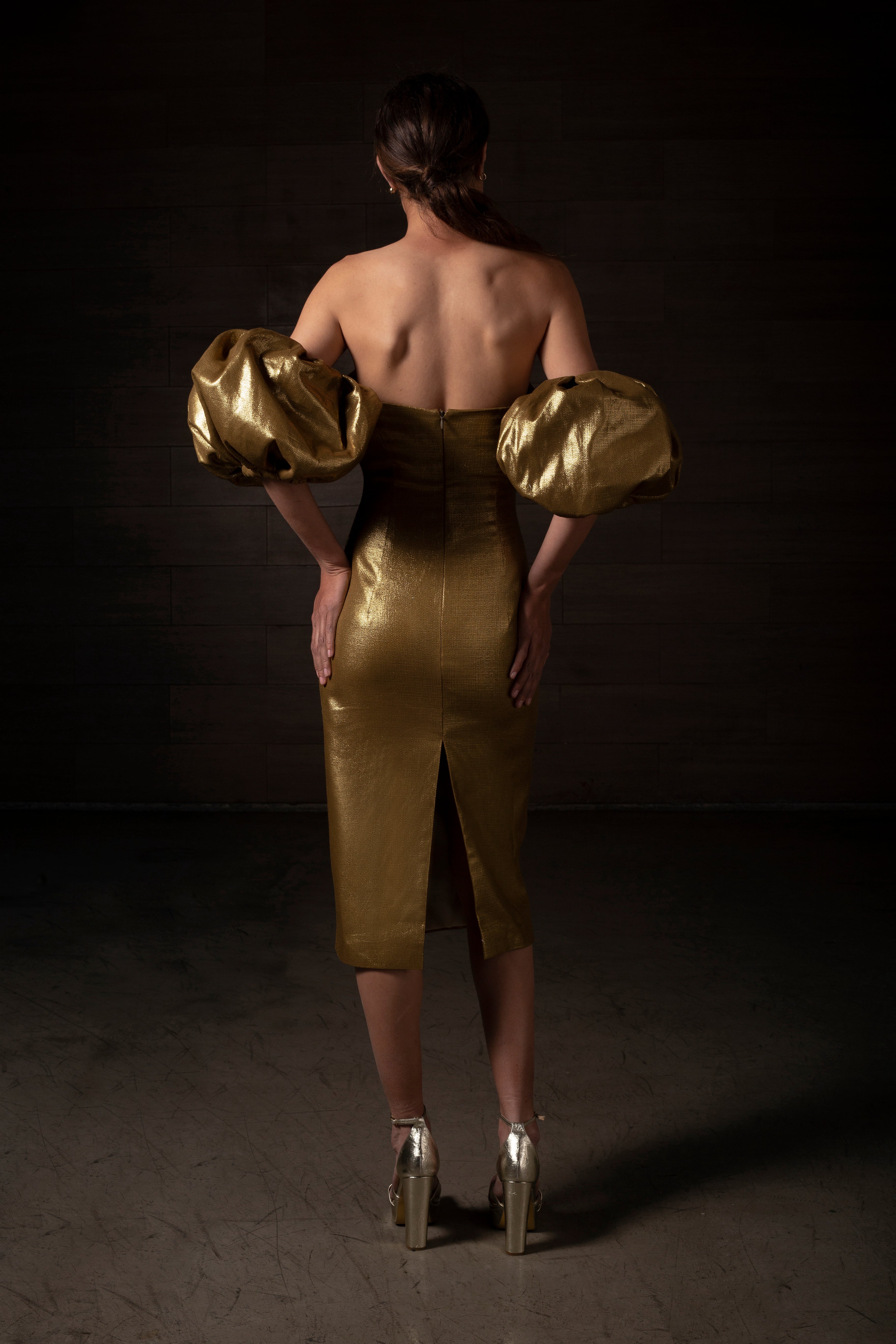 GOLD OTOMI DRESS
